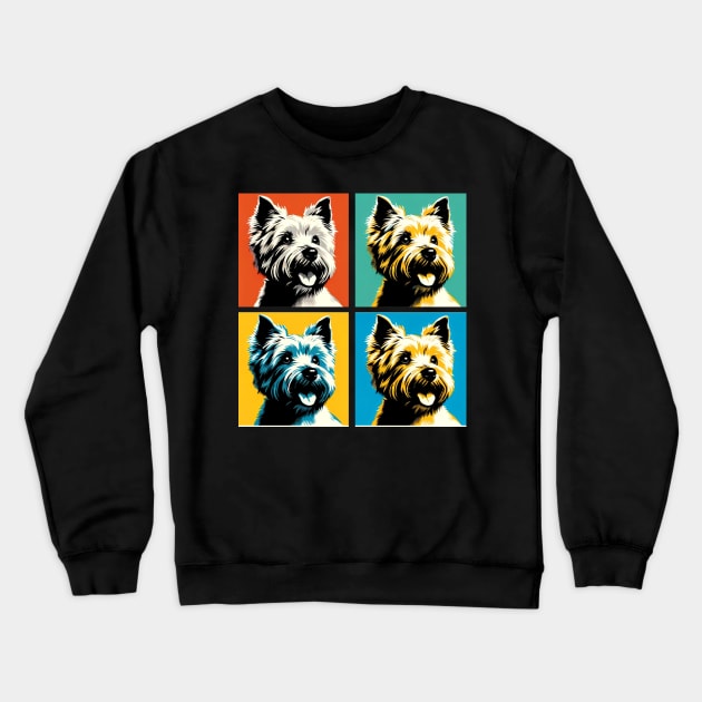 Cairn Terrier Pop Art - Dog Lover Gifts Crewneck Sweatshirt by PawPopArt